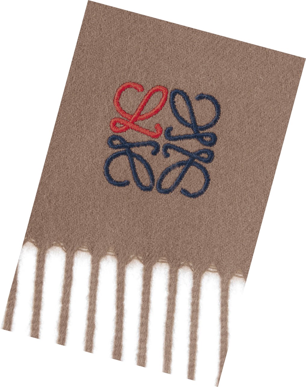 Loewe Anagram scarf in cashmere Camel | NU5108942