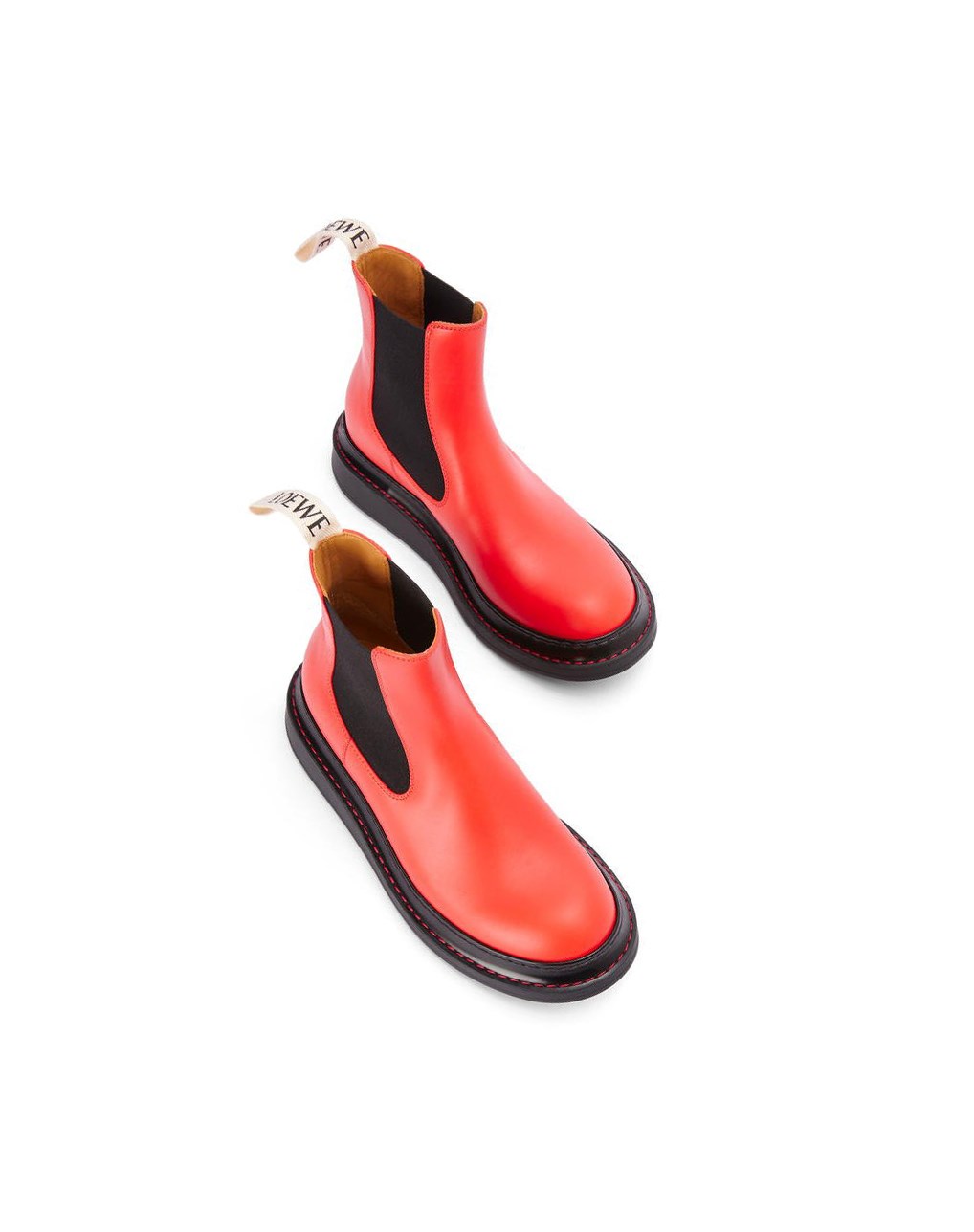 Loewe Chelsea boot in calfskin Red Orange | EA7123854