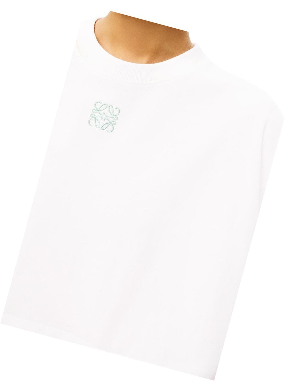Loewe Cropped Anagram T-shirt in cotton White | AQ5167283