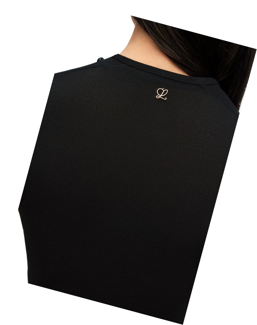 Loewe Cropped cardigan in viscose Black | TZ5816429
