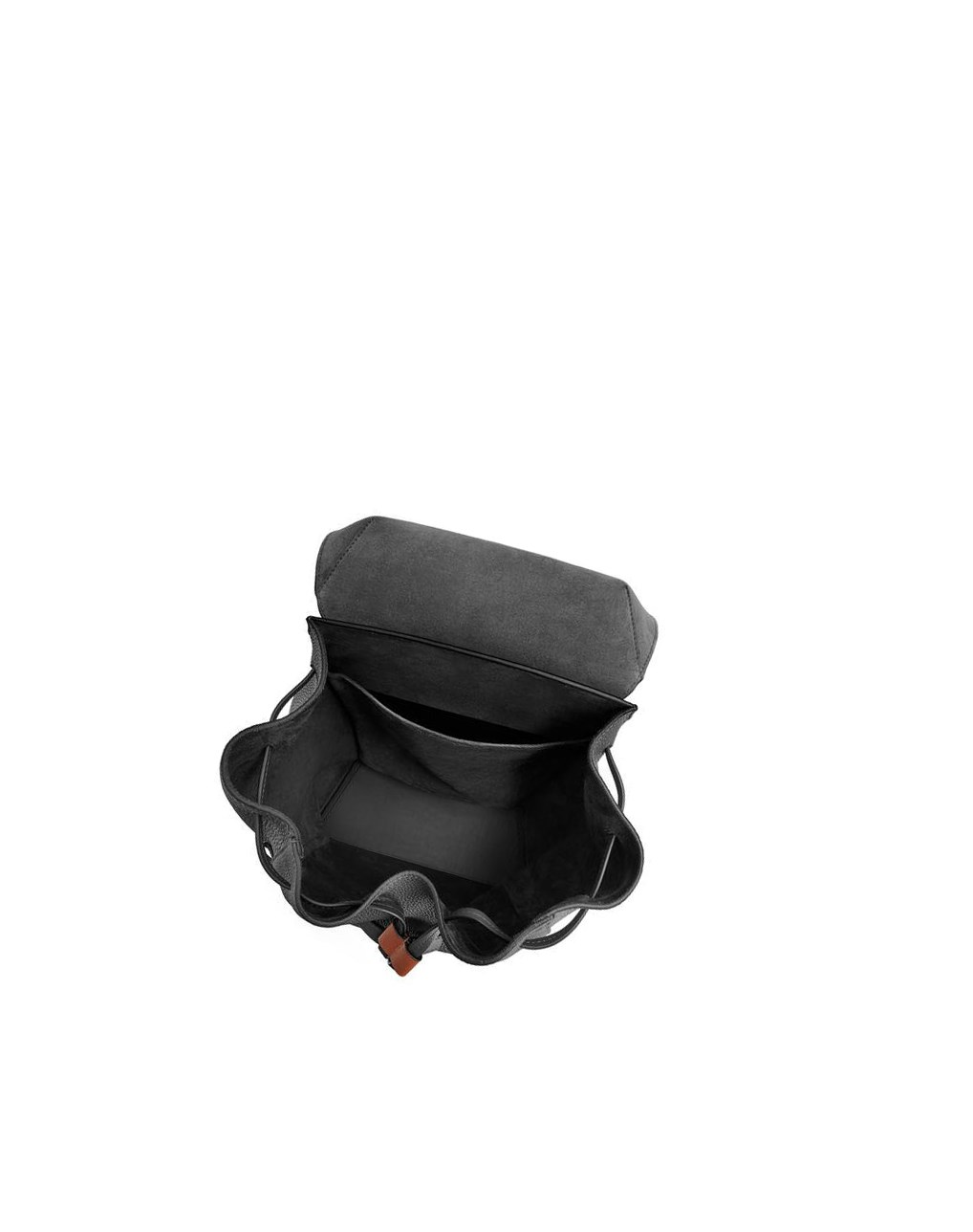 Loewe Drawstring Backpack in grained calfskin Black | EF9106845