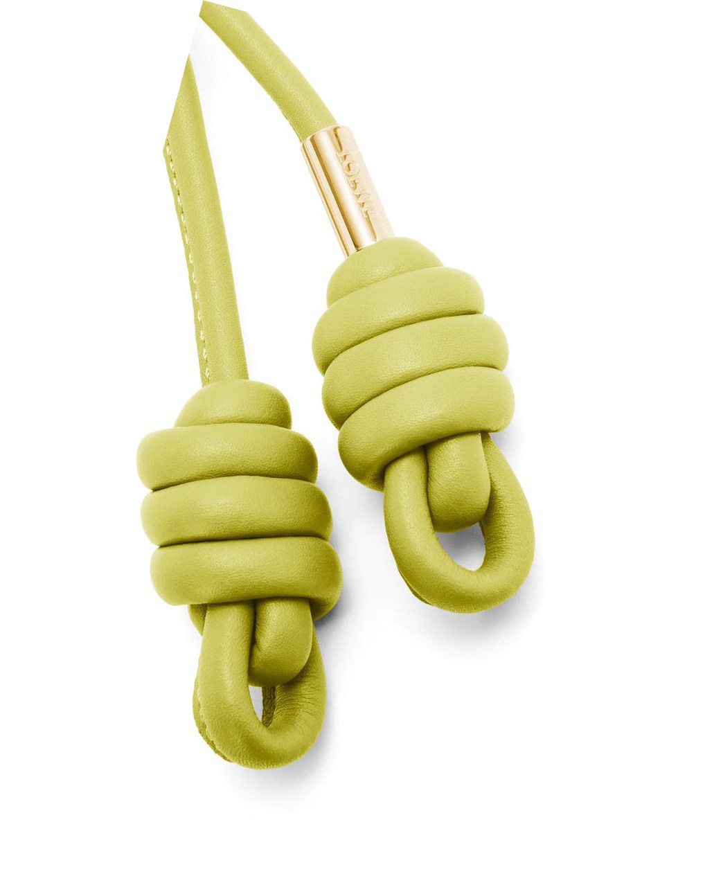 Loewe Flamenco knot belt in classic calfskin Lime Yellow | XL6713058