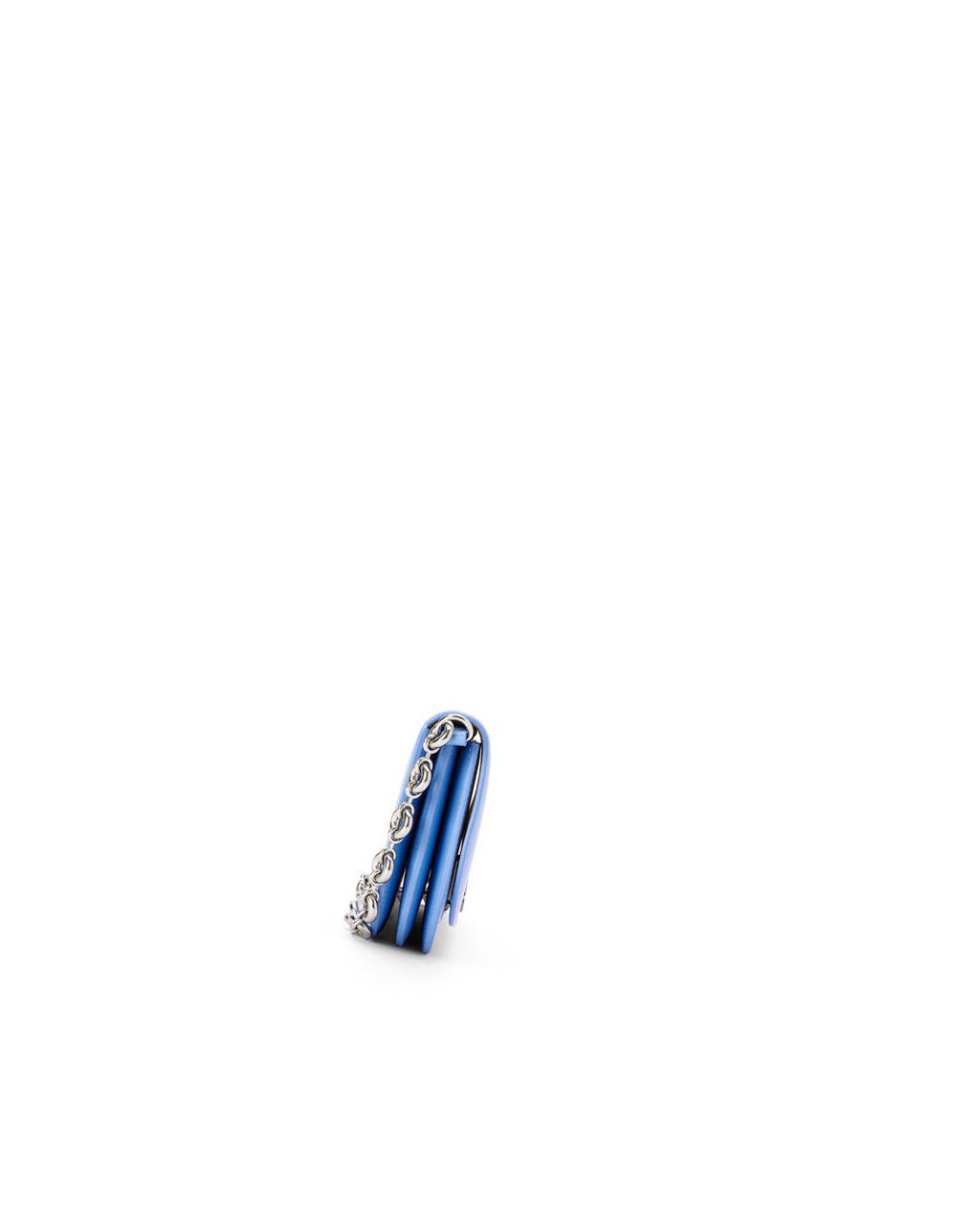 Loewe Goya Long Chain Clutch in silk calfskin Celestine Blue | FA7638124