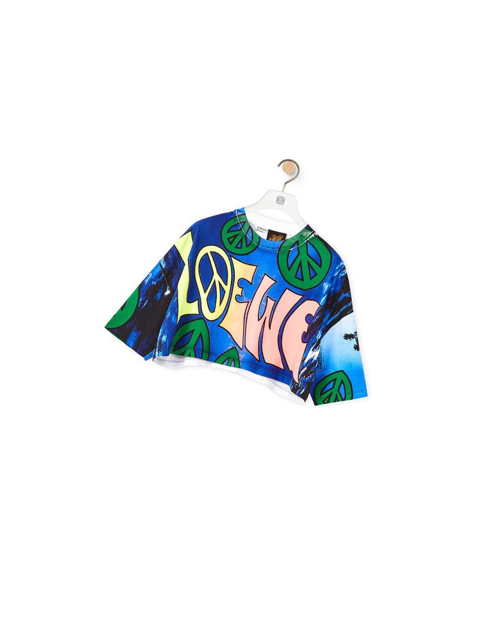 Loewe LOEWE peace cropped T-shirt in cotton Multicolor | OG5192703