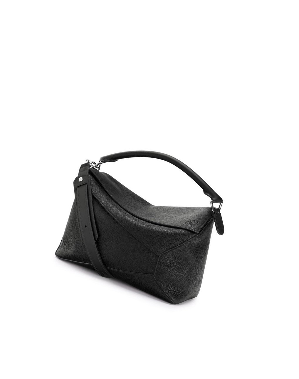 Loewe Large Puzzle Edge bag in grained calfskin Black | DW0678241