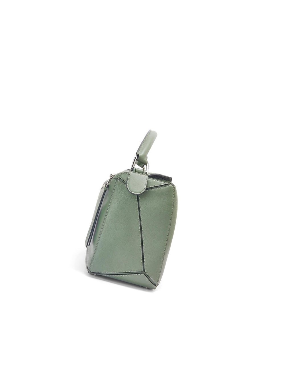 Loewe Large Puzzle bag in classic calfskin Dark Sage | XT5432798