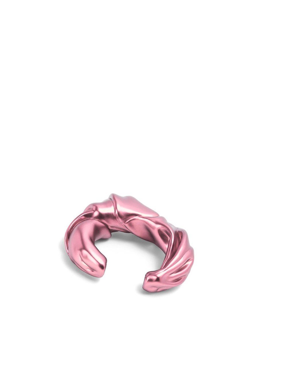 Loewe Large nappa twist cuff in sterling silver Light Pink | YN6581034