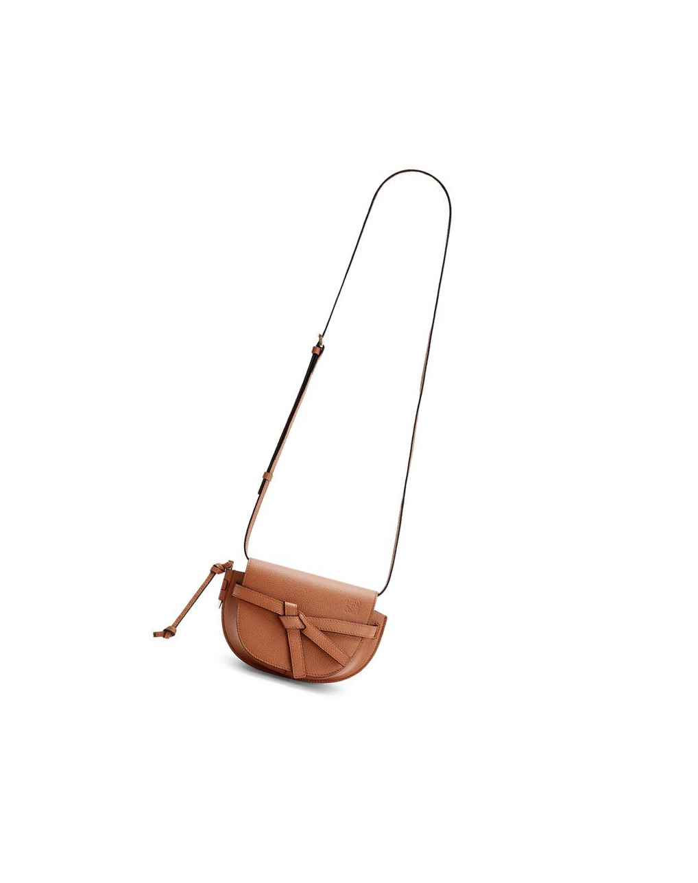Loewe Mini Gate dual bag in pebble grain calfskin Tan | PH2061978