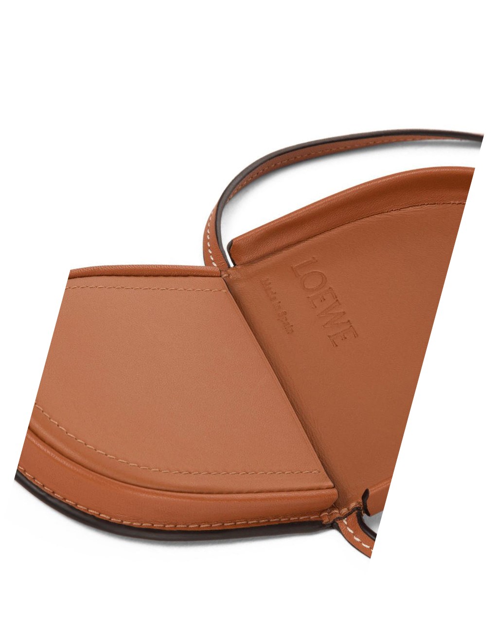 Loewe Mini Heel pouch in soft calfskin Tan | SN7914653