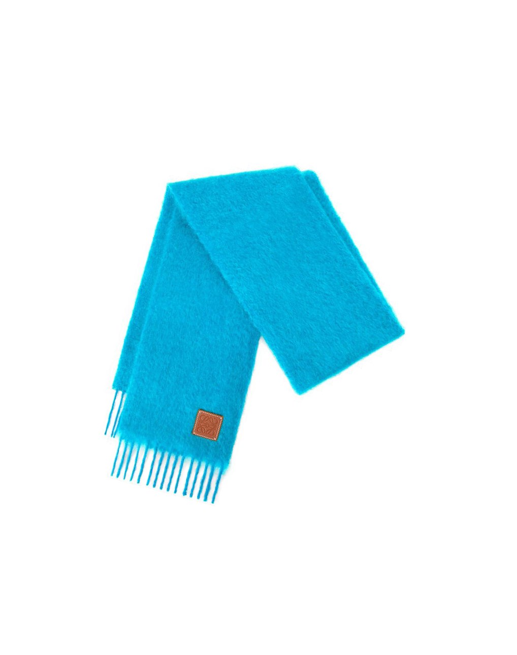 Loewe Scarf in wool and mohair Electric Blue | CW1608352