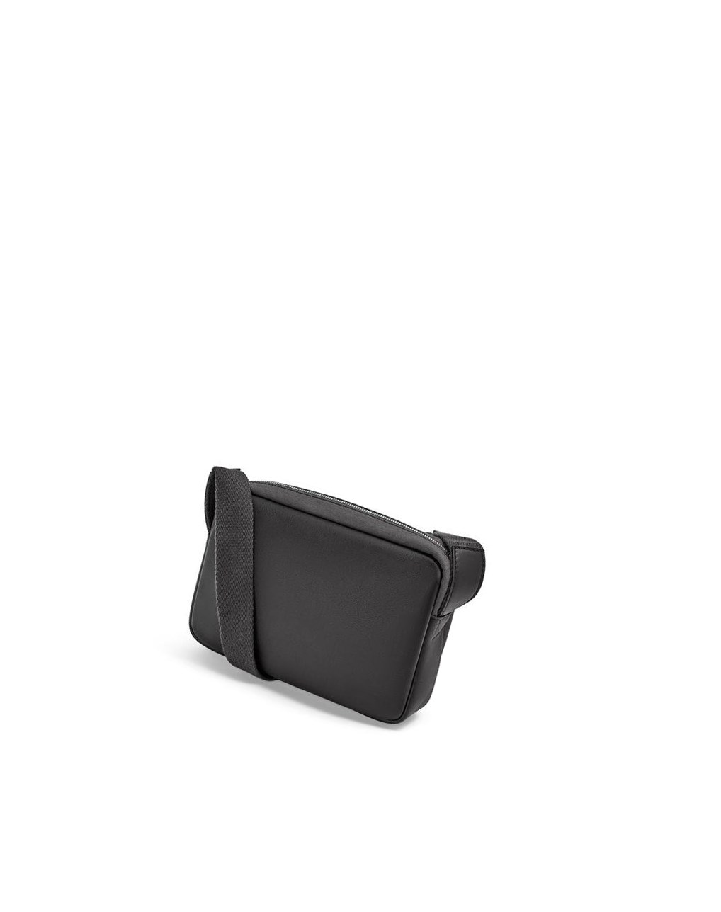 Loewe Signature XS Military messenger bag in canvas and classic calfskin Anthracite / Black | YO8109726