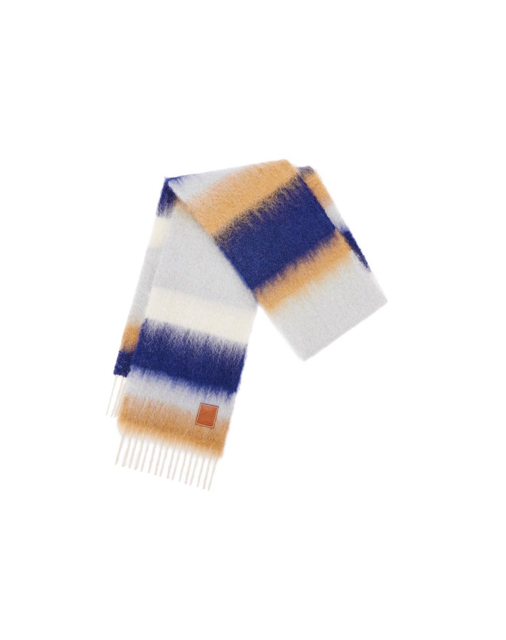 Loewe Stripe scarf in mohair Navy Blue / Multicolor | FS8047926