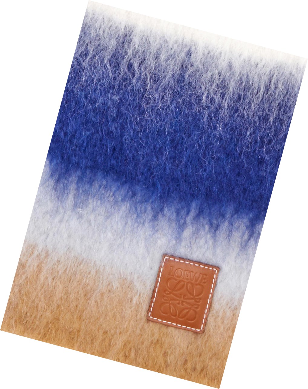 Loewe Stripe scarf in mohair Navy Blue / Multicolor | FS8047926