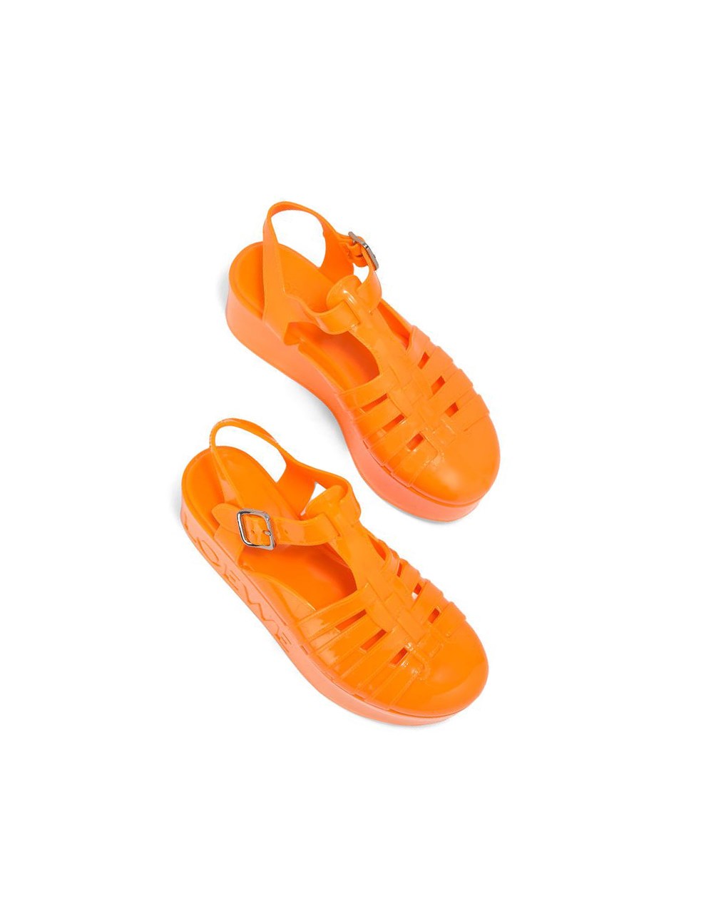 Loewe Wedge sandal in rubber Orange | HD3196842