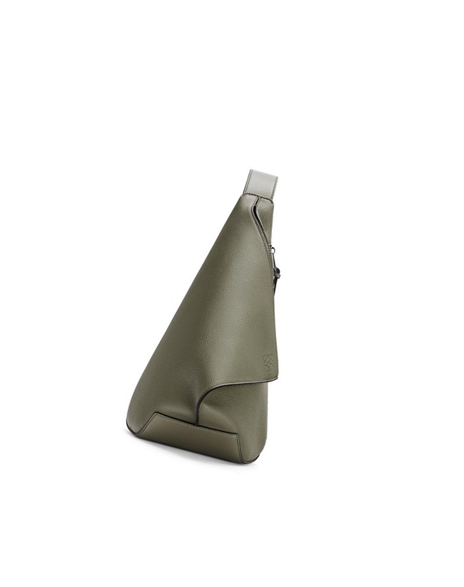 Loewe Anton sling in soft grained calfskin Khaki Green | YM3601247