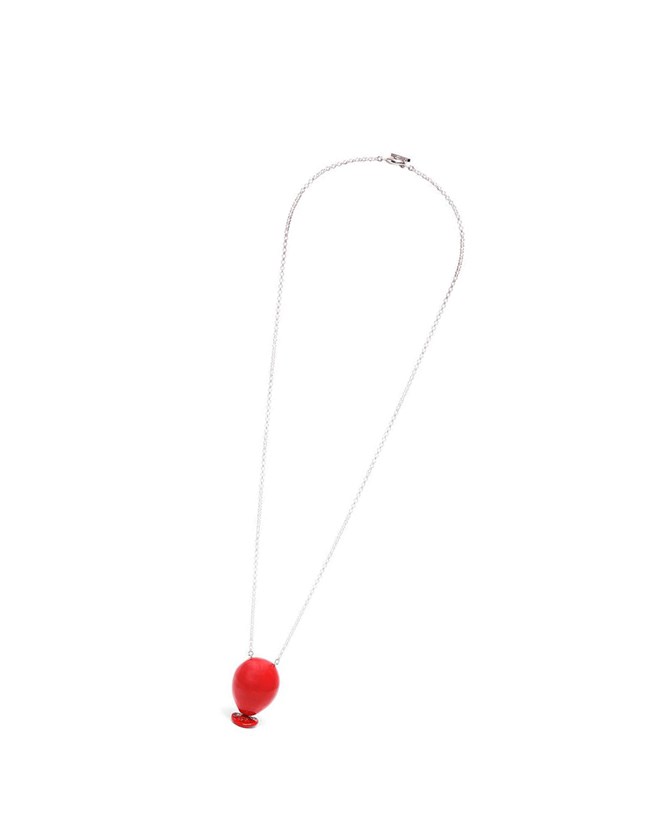 Loewe Balloon pendant in sterling silver and enamel Scarlet Red | QD8265940