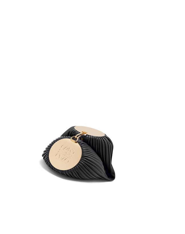Loewe Bracelet pouch in pleated nappa Black | BZ8237461