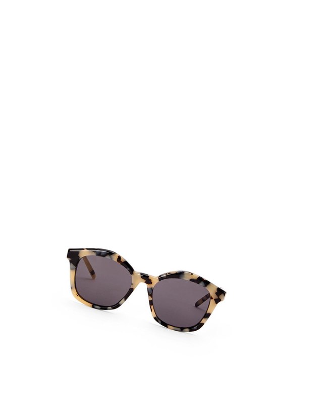 Loewe Browline sunglasses in acetate Black / White Havana | SE2197685