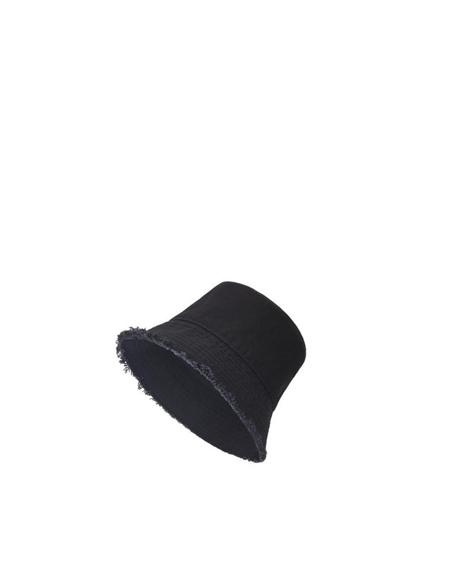 Loewe Bucket hat in denim calfskin Black | LW7285631