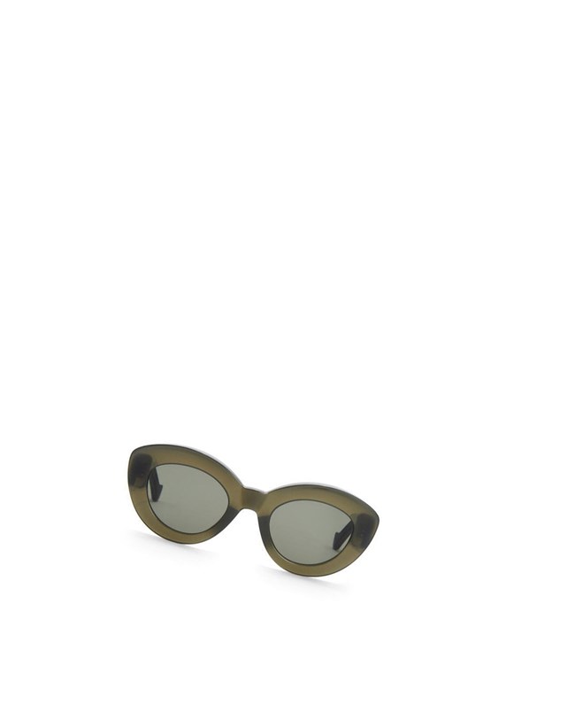Loewe Butterfly Anagram sunglasses in acetate Milky Khaki | TK8671453
