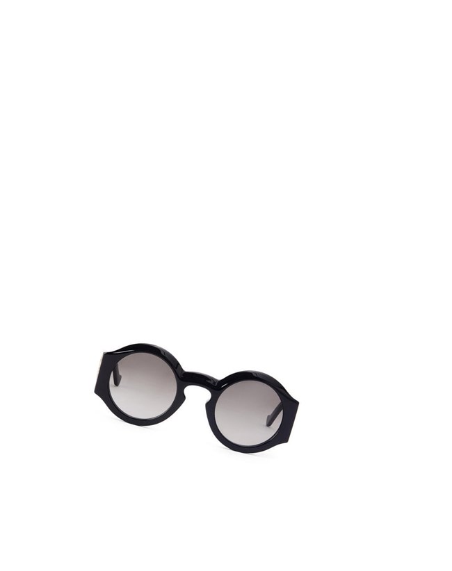 Loewe Curved sunglasses in acetate Shiny Black | YK0928167