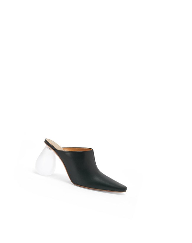 Loewe Drop heel mule in calfskin Black | SH3804157
