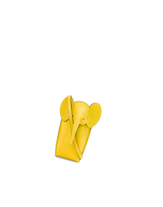 Loewe Elephant Pocket in classic calfskin Yellow | PJ7314085