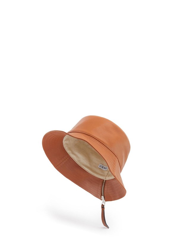 Loewe Fisherman hat in nappa calfskin Tan | BH8534671