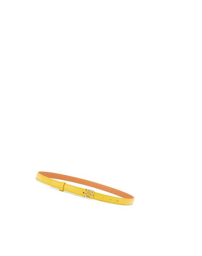 Loewe Goya Anagram belt in smooth calfskin Yellow / Gold | RH6249715