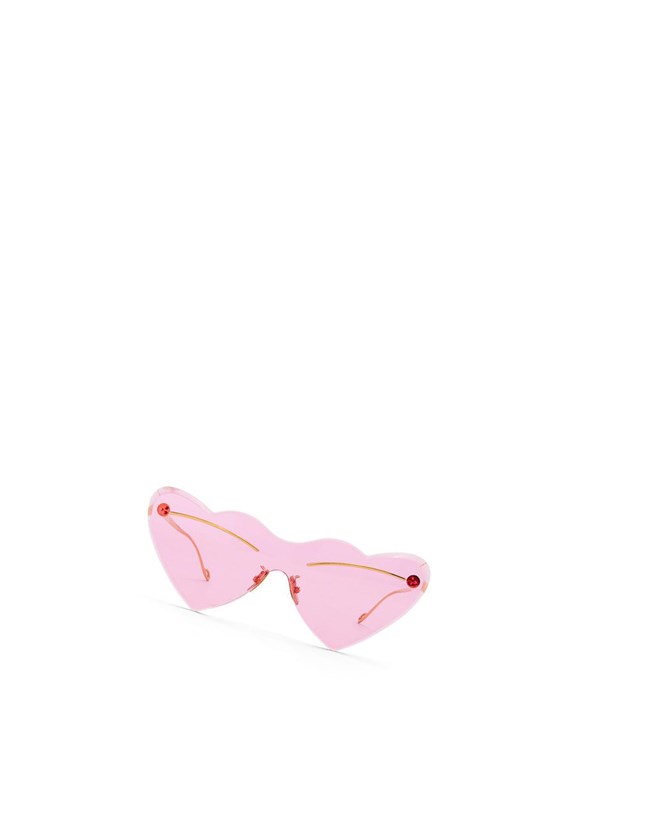 Loewe Heart sunglasses in metal Pink | SX0867153