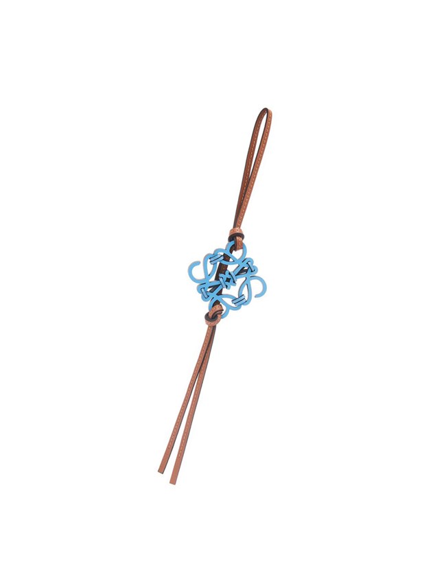 Loewe Knotted Anagram charm in calfskin Sky Blue | LC3217465