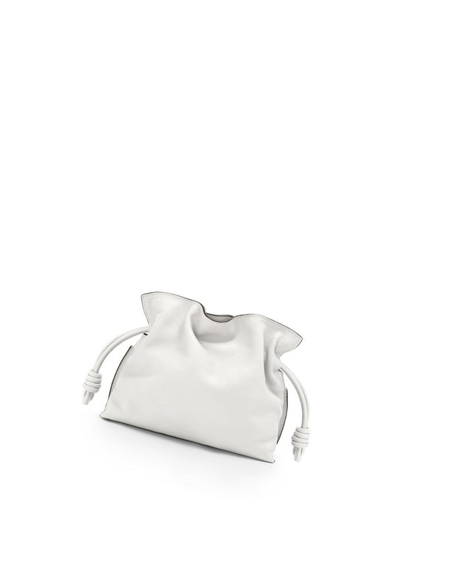 Loewe Mini Flamenco clutch in nappa calfskin Soft White | GU7958641
