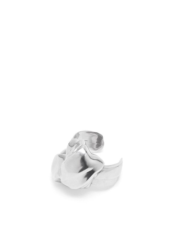 Loewe Nappa knot large cuff in sterling silver Silver | TF1834956
