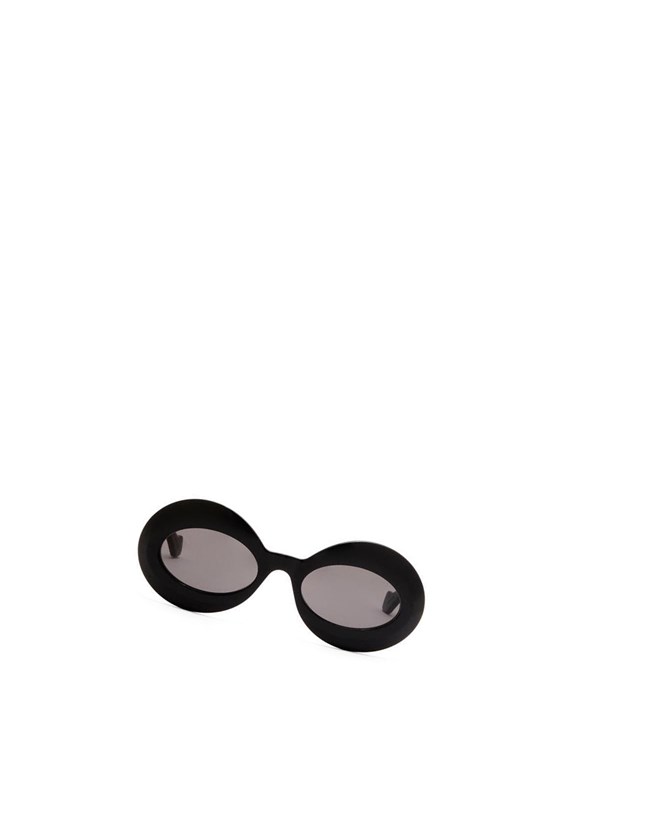 Loewe Oversized oval sunglasses in acetate Black | CY6928574