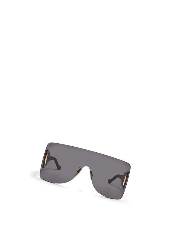 Loewe Rectangular mask sunglasses in nylon Black | MO2863459