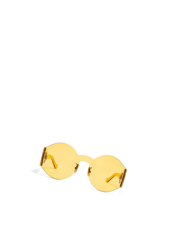 Loewe Round mask sunglasses in nylon Yellow | DQ9385072