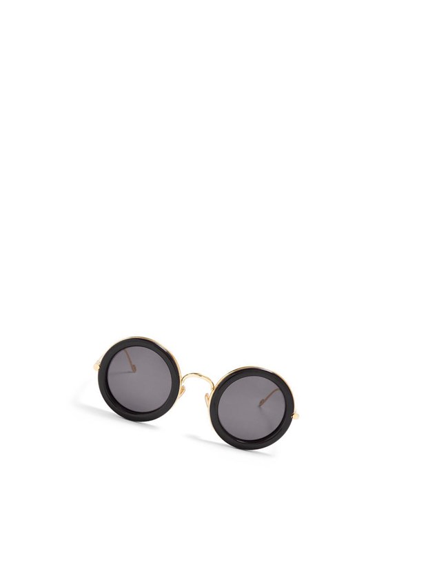 Loewe Round sunglasses in acetate Black Gold | CH3548172