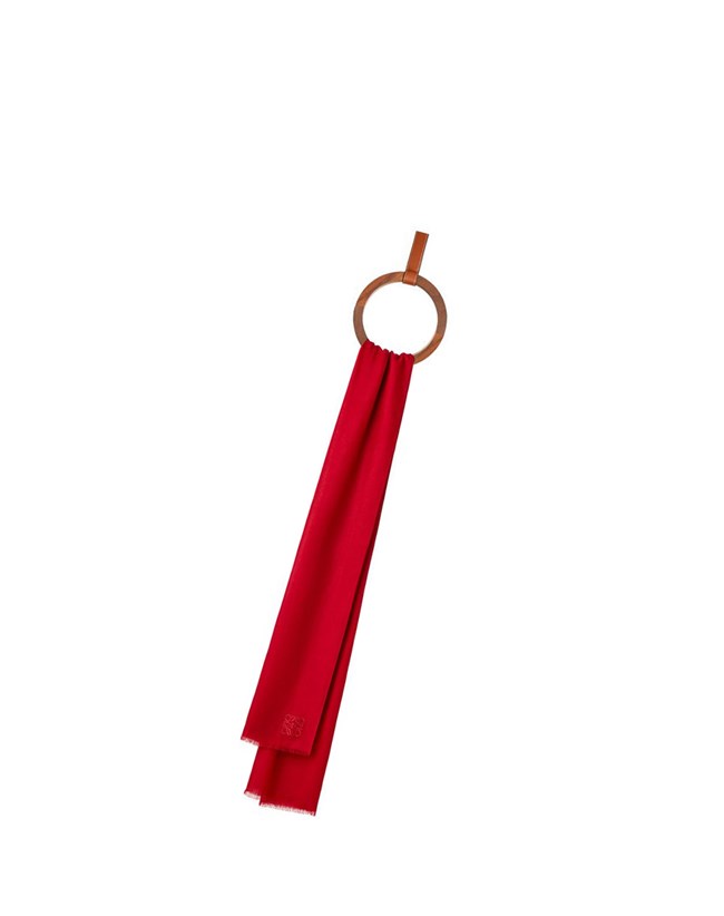 Loewe Scarf in cashmere Red | PL1759204
