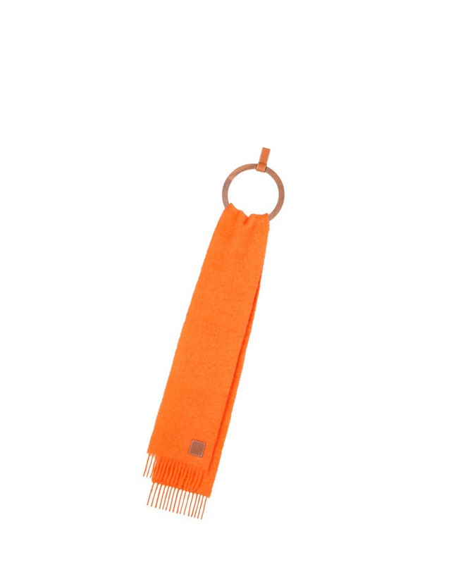 Loewe Scarf in wool and mohair Orange | NC7390125