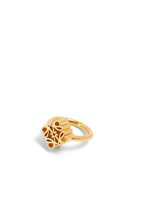Loewe Single Anagram ring in sterling silver Gold | YP8257604