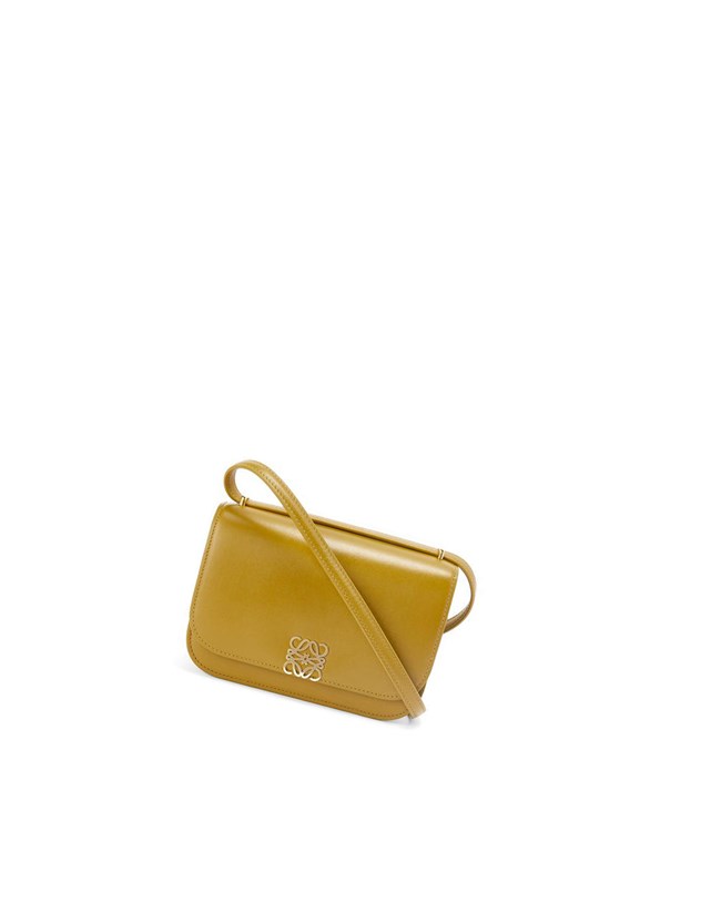 Loewe Small Goya bag in silk calfskin Ochre | UV4962581