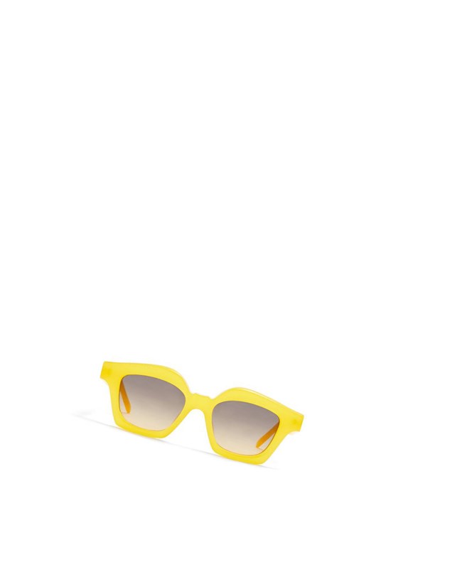 Loewe Small browline sunglasses in acetate Yellow | NP8504396