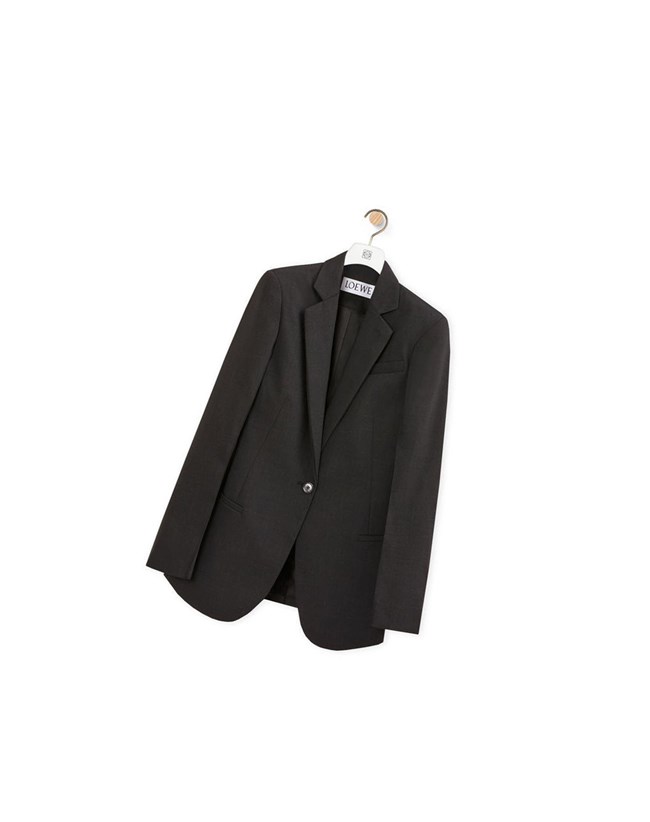 Loewe Tailored jacket in wool Grey | OA5368794