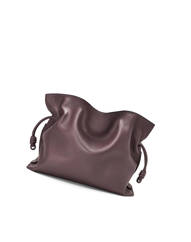 Loewe XL Flamenco bag in nappa calfskin Prune | CD5640137