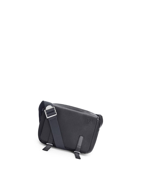 Loewe XS Military messenger bag in soft grained calfskin Anthracite | ZQ8346075